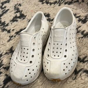 Native White Water Shoes Slip-On Perforated Design
